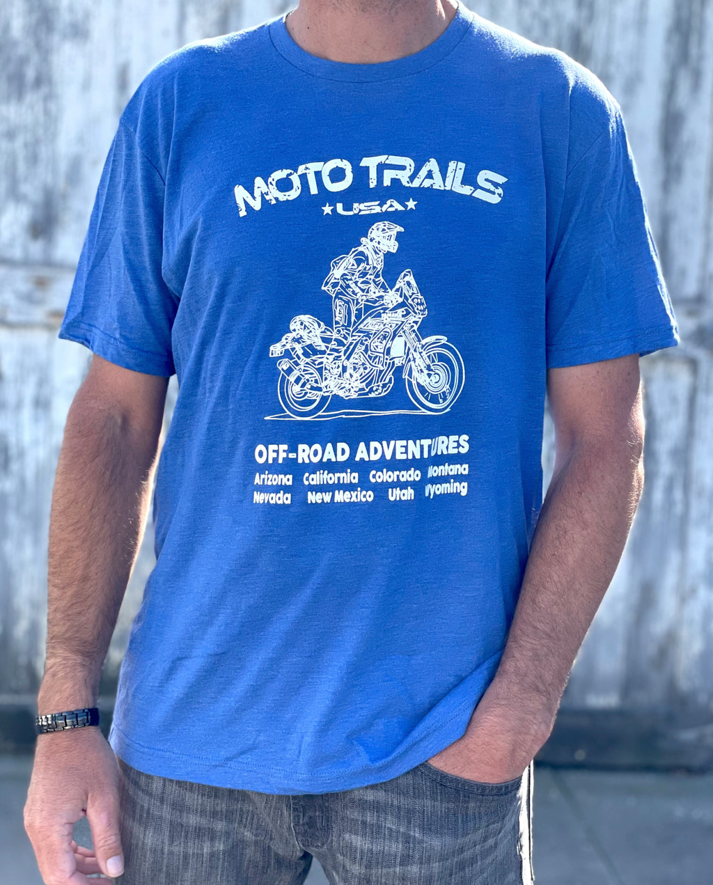 Black T-shirt Moto Trails USA Tenere 700