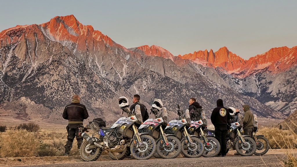 Sunrise-alabama-hills_tenere_700-moto-trails-usa spirit of Dakar California Nevada cabdr nvbdr tenere 700